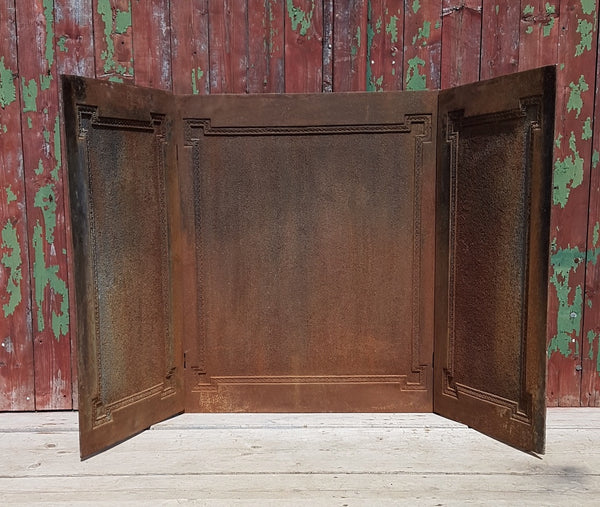 Antique Cast Iron Fireplace Fire Back