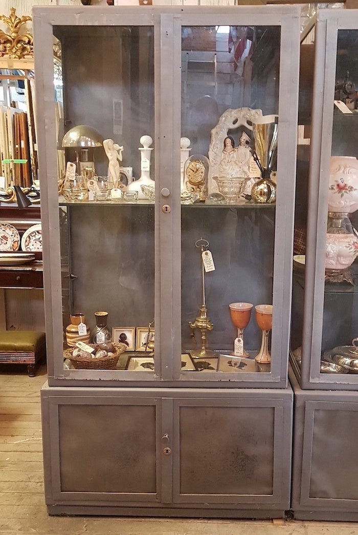 Vintage Metal and Glass Cabinet