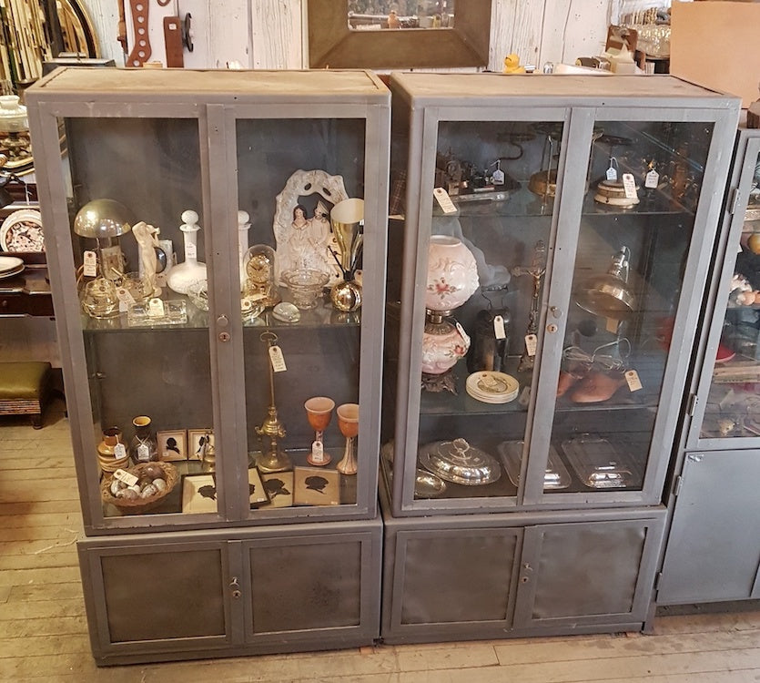 Vintage Metal and Glass Cabinet