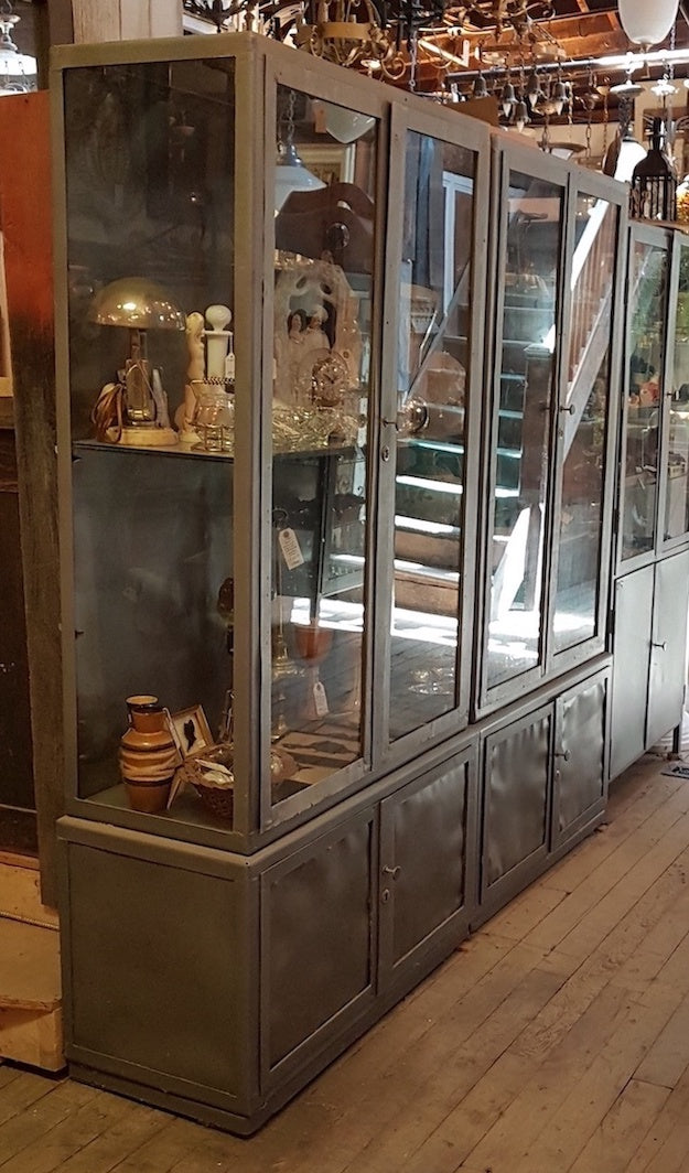Vintage Metal and Glass Cabinet