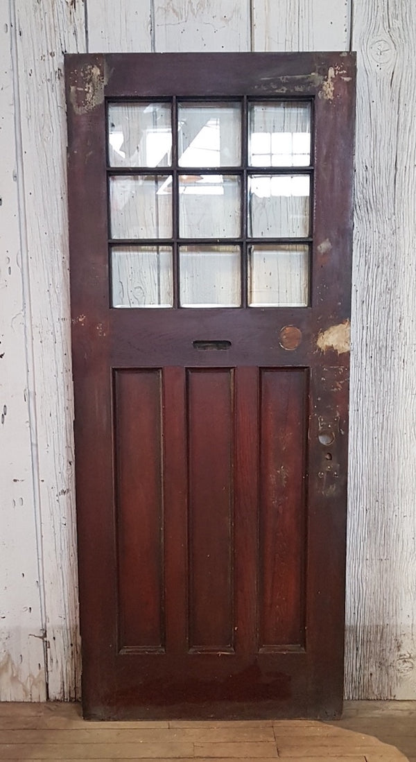 Vintage Glazed Three Panel Entry Door