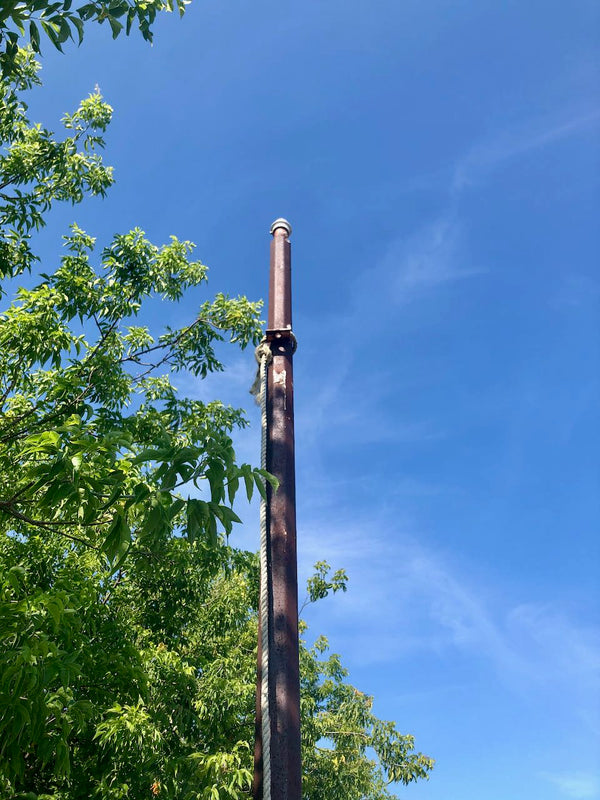 Enormous octagonal tapered steel Flag, Light, or Sign Pole.