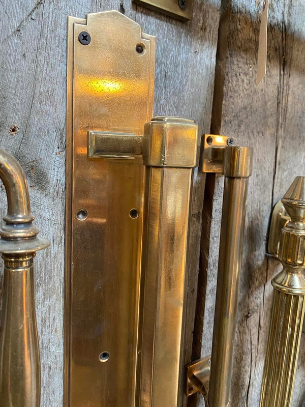 Vintage Art Deco Brass Door Pull ca.