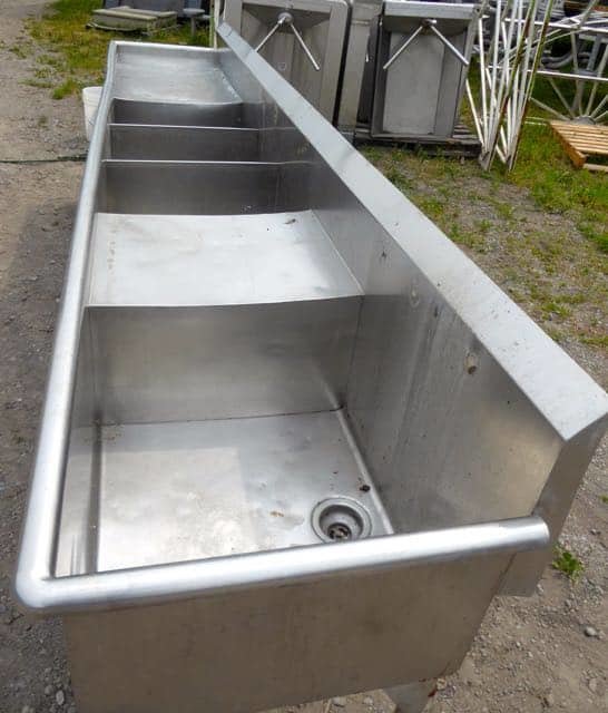 Commercial partitioned-sink Stainless Steel Washing Unit
