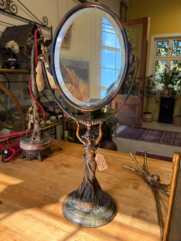 Bronze Art Deco Vanity Mirror