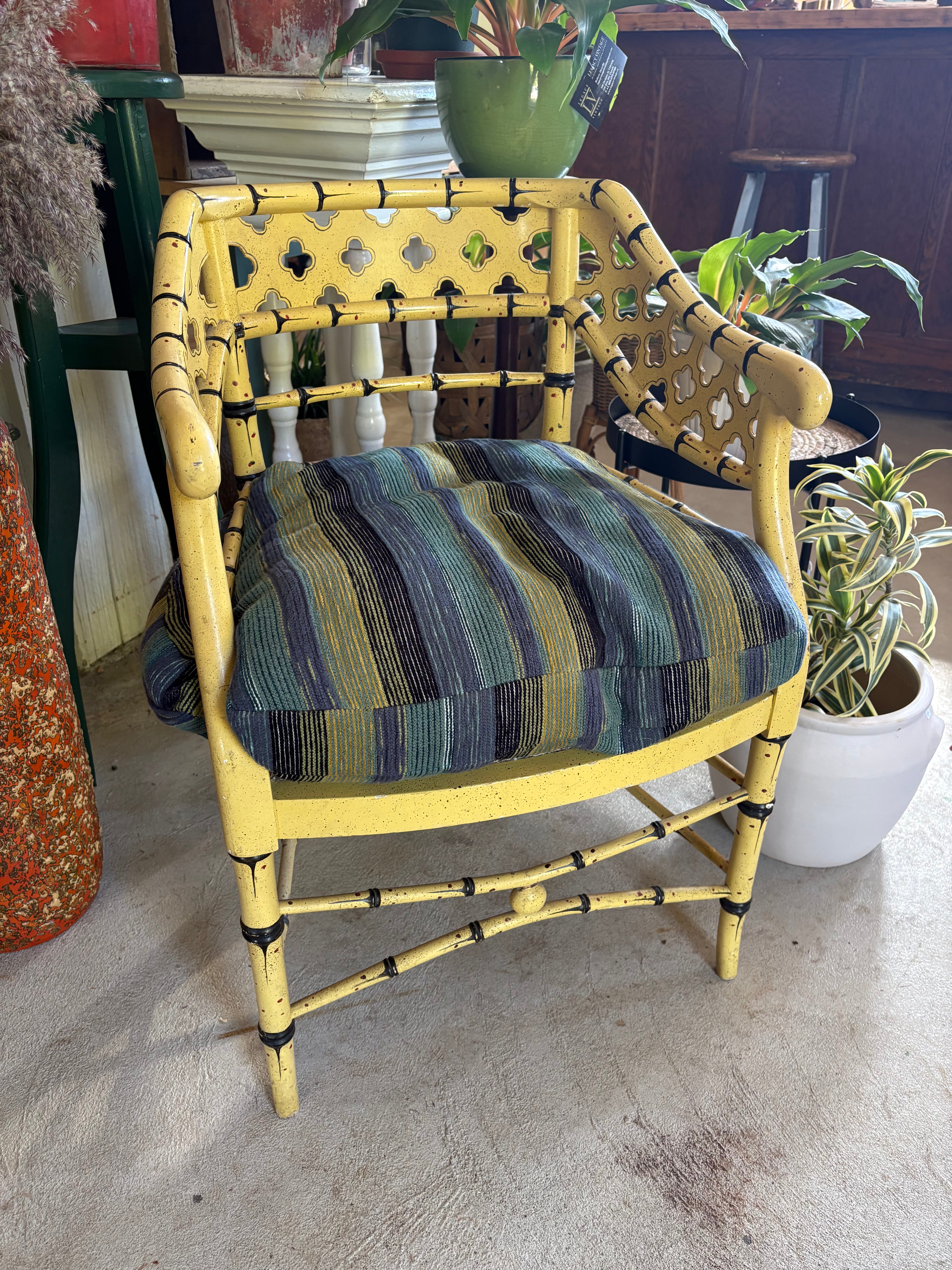 Pair of Faux Bamboo Regency Style chairs