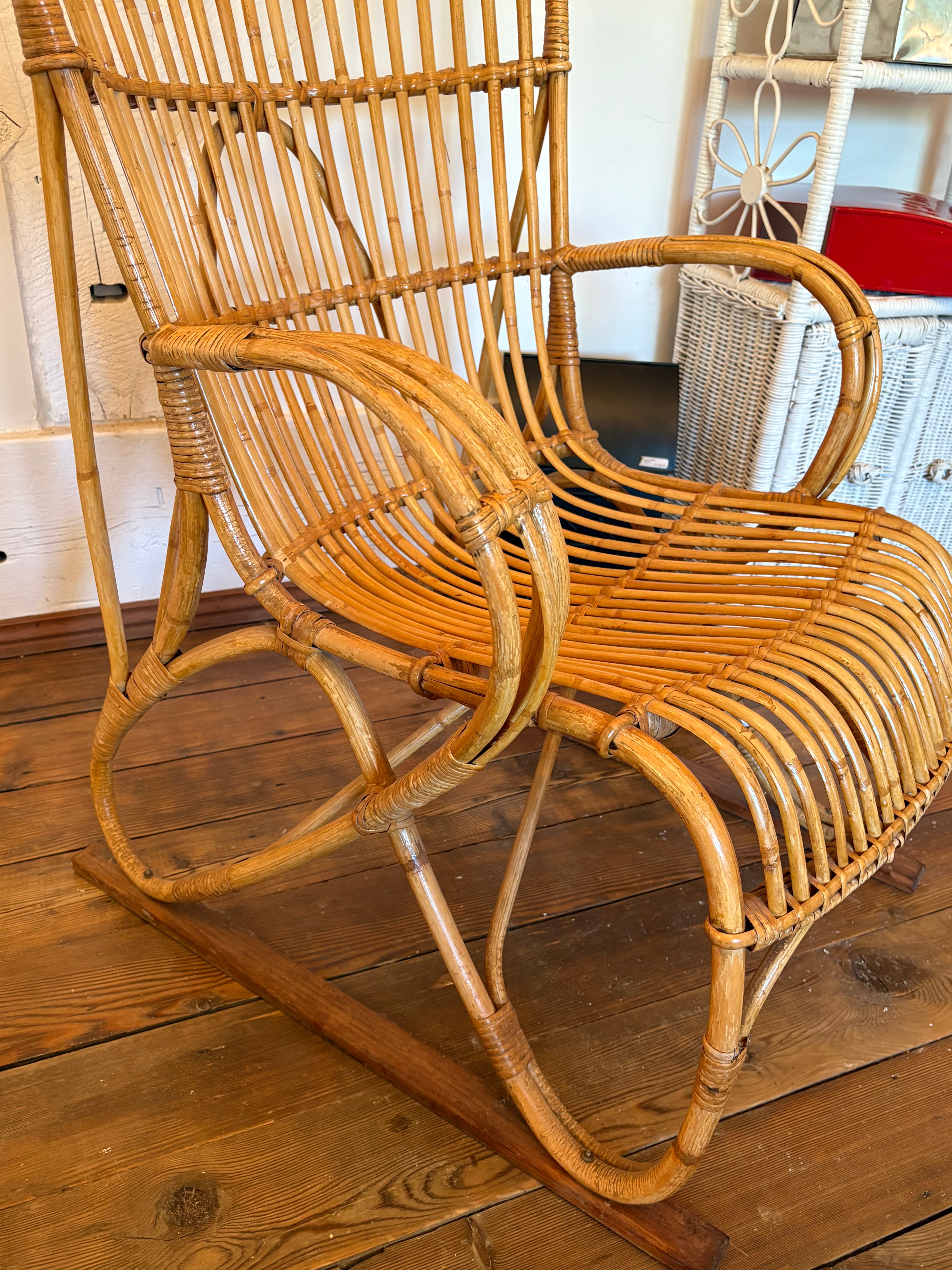 MCM Danish rattan/bamboo chair
