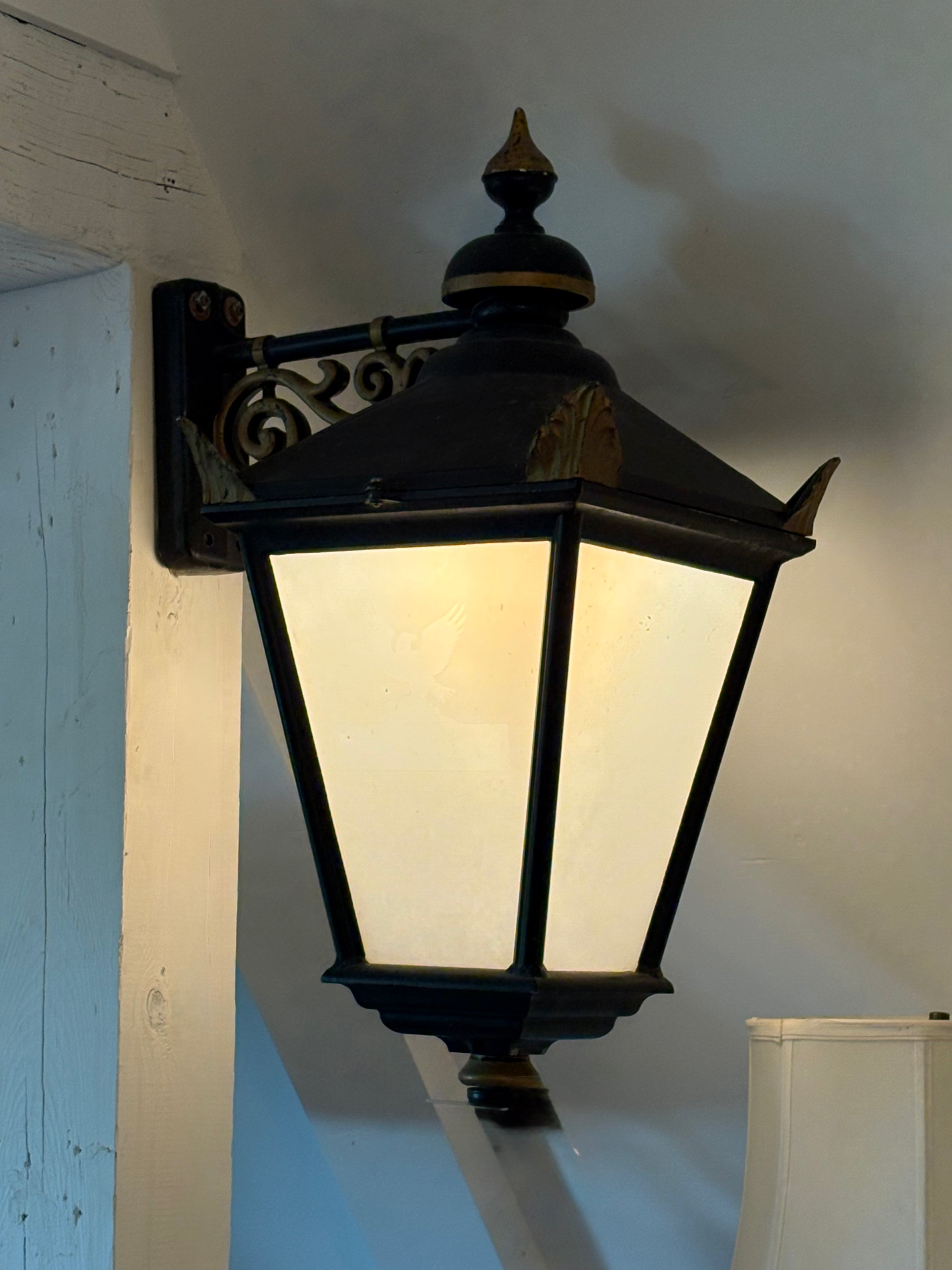 Vintage exterior pub lantern