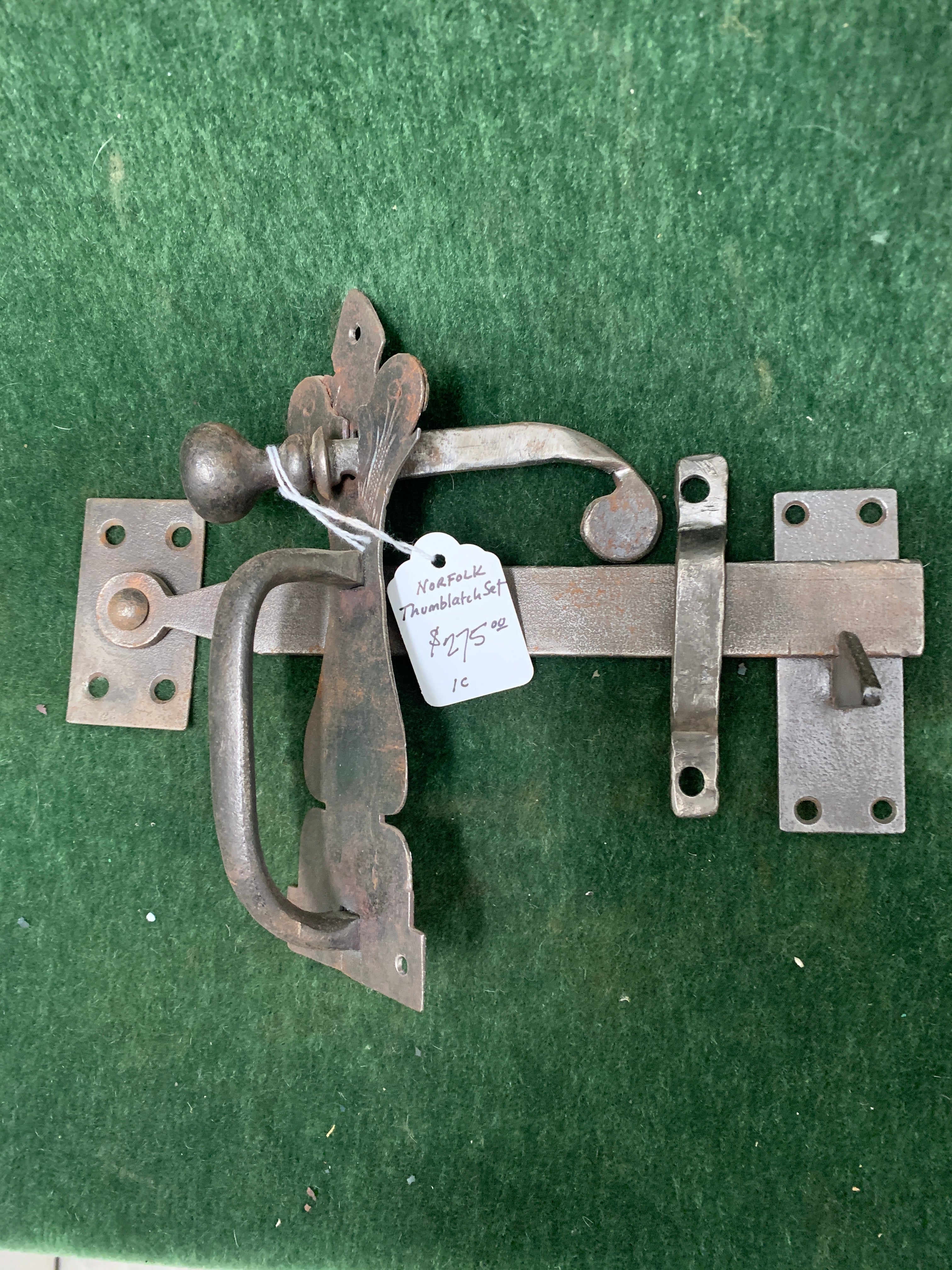 Novel forged Norfolk thumblatch ca. 1740-1840