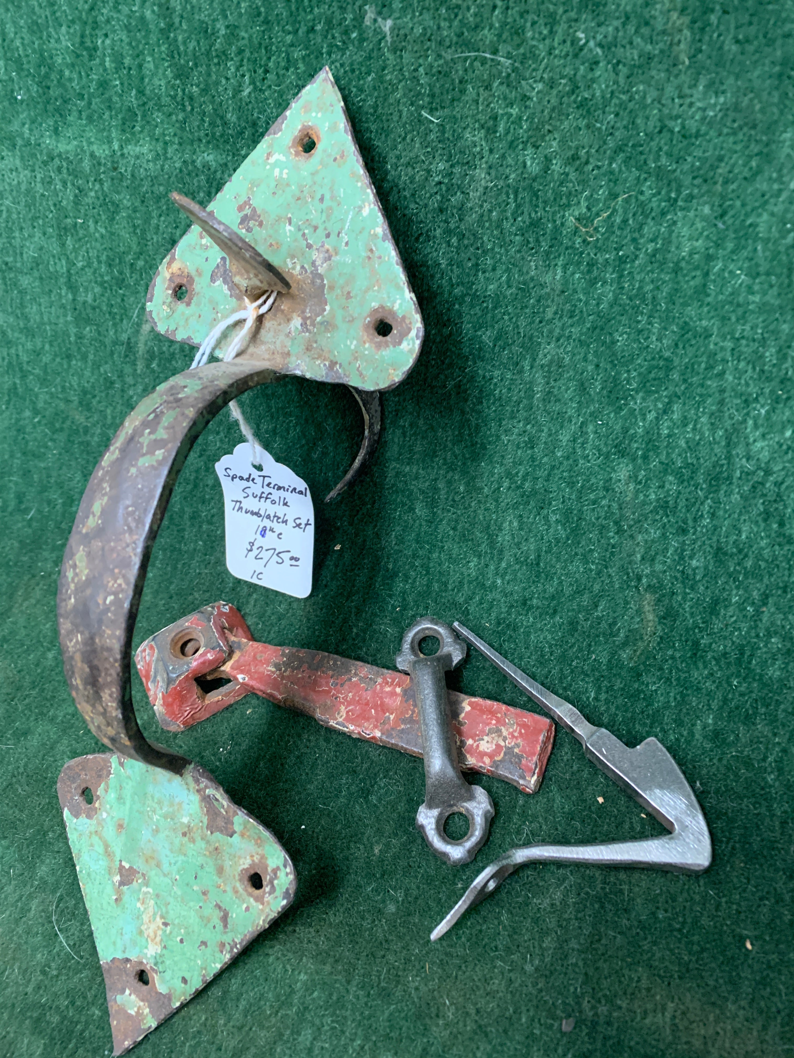 Early hand-forged Suffolk thumblatch ca. 1740-1840