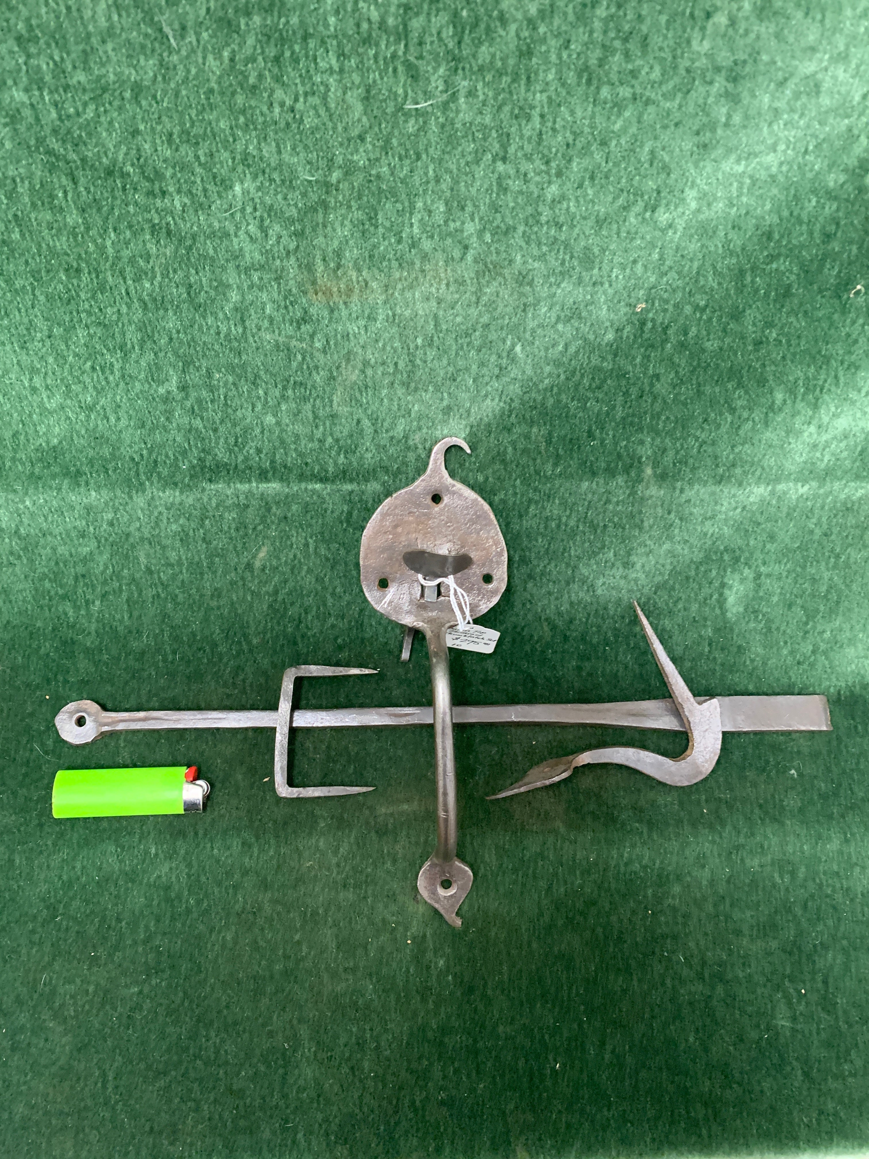 Early hand-forged, onion themed, Suffolk thumblatch ca. 1740-1840