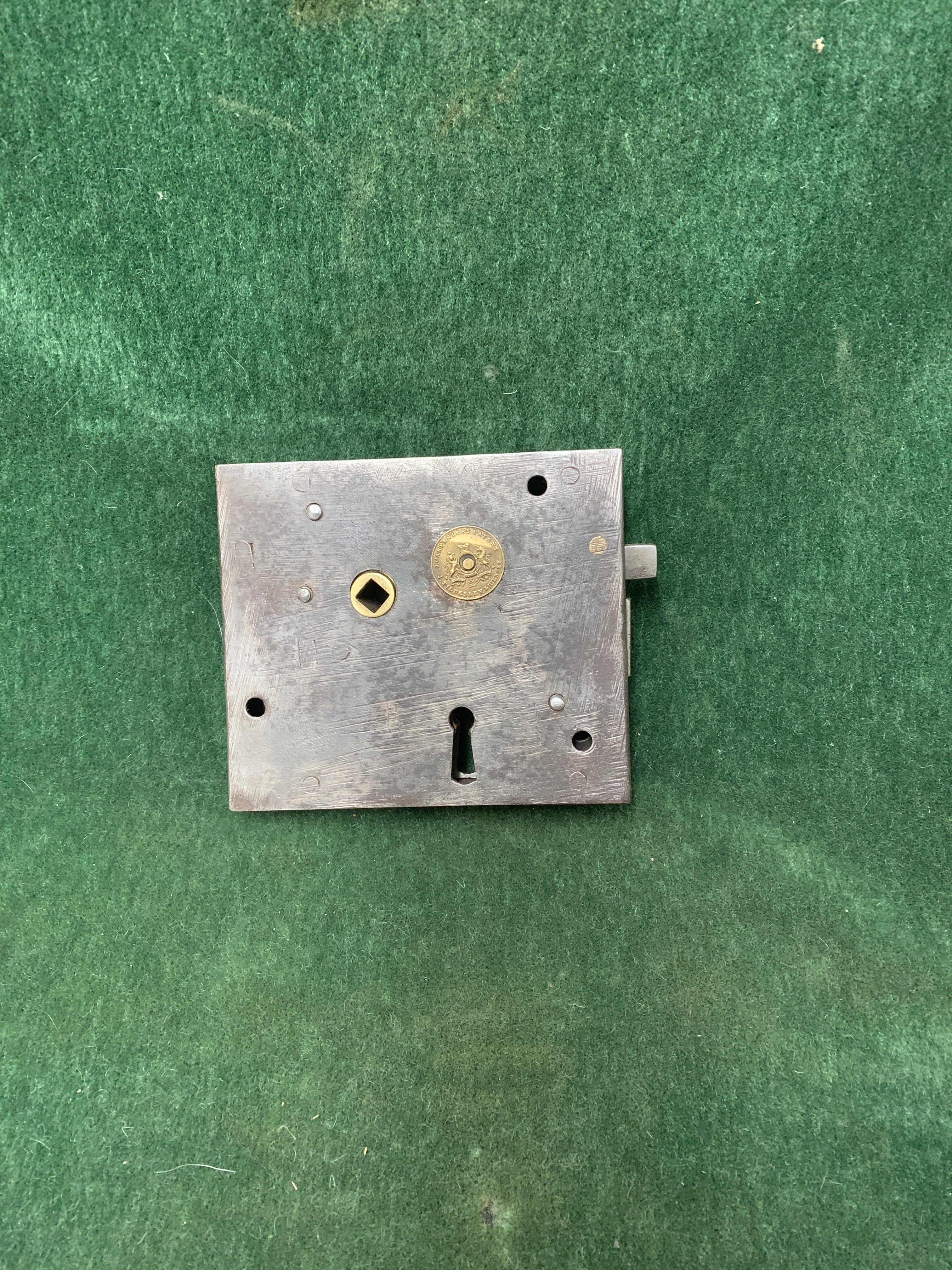 Carpenter Lock 5 1/8"x 4 3/8"for right hand door. 1740-1840