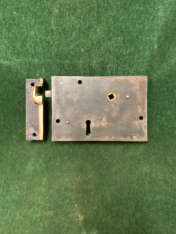 Carpenter Lock 6"x 4 1/8" for right hand door ca. 1740-1840