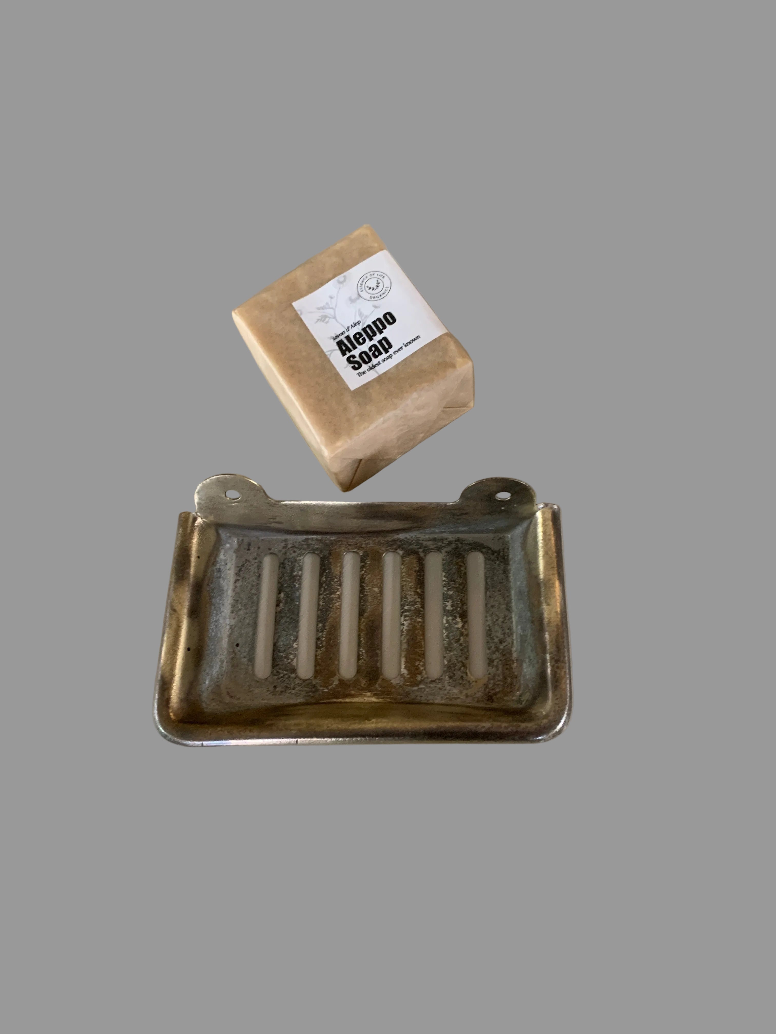Nickel plated wall-mount soap dish ca. early 1900s
