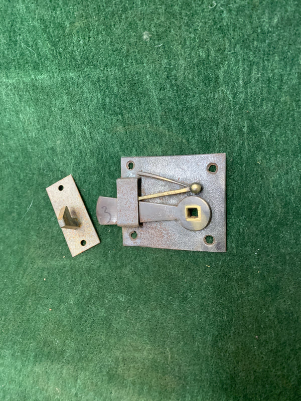 Tiny Plate Latch or "Wishbone" Latch- Left Hand door 3 1/8"x 2 5/8"-  ca. 1750-1790