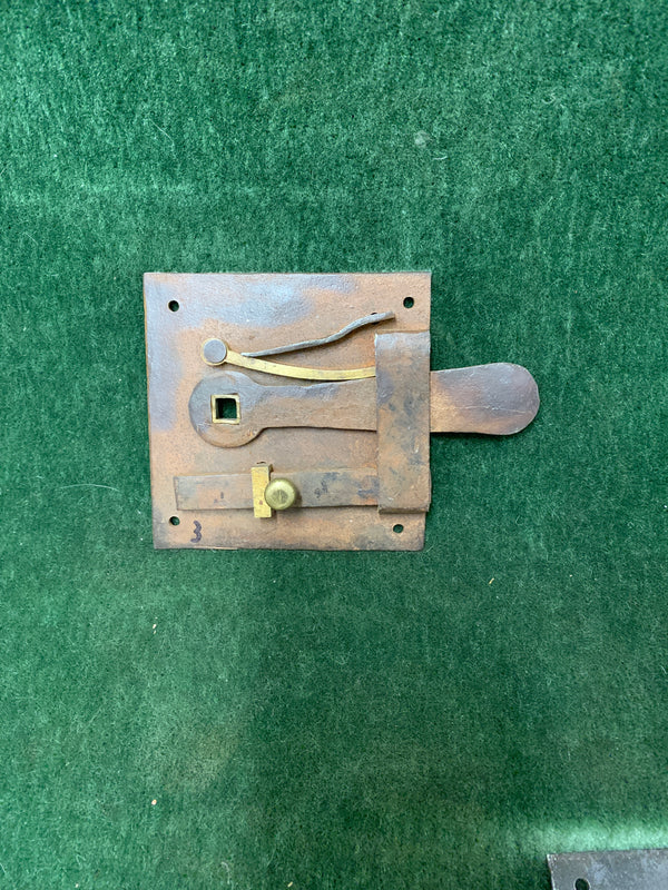Recently-made Plate Latch or " Wishbone" Latch- Right Hand door 4" x 4"-  ca. 1750-1790 (Reproduction)