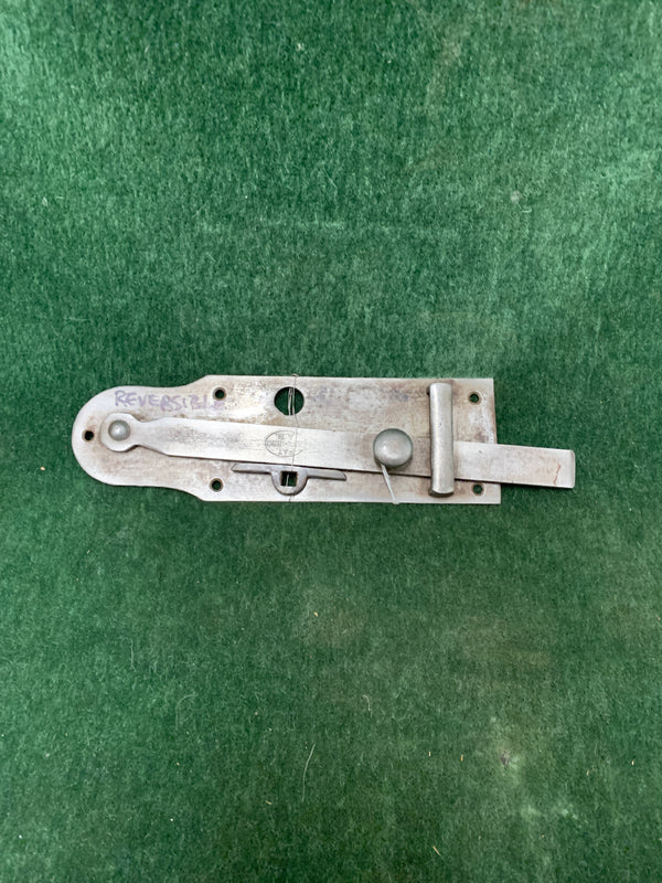 Novel Reversible Plate Latch for Right Hand or Left door 8 1/4" x 2 1/2"-  Patented 1890