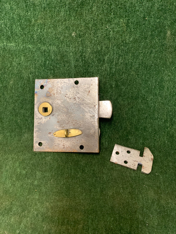Rare Inset Plate Latch- Right Hand door-3 3/8" x 3 3/4"- ca. 1750-1790