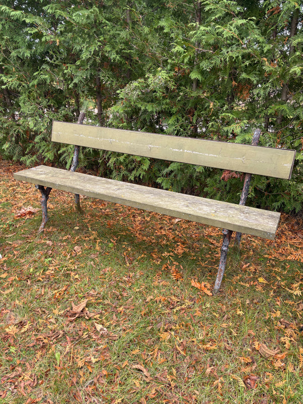 Sturdy antique garden bench.