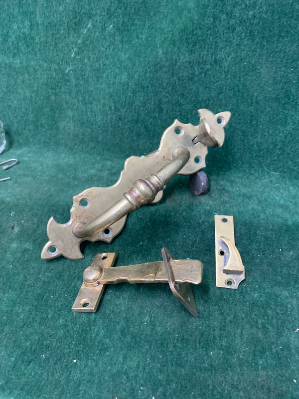 Gothic Revival Brass Norfolk Thumblatch ca. 1920   (1840-1940)