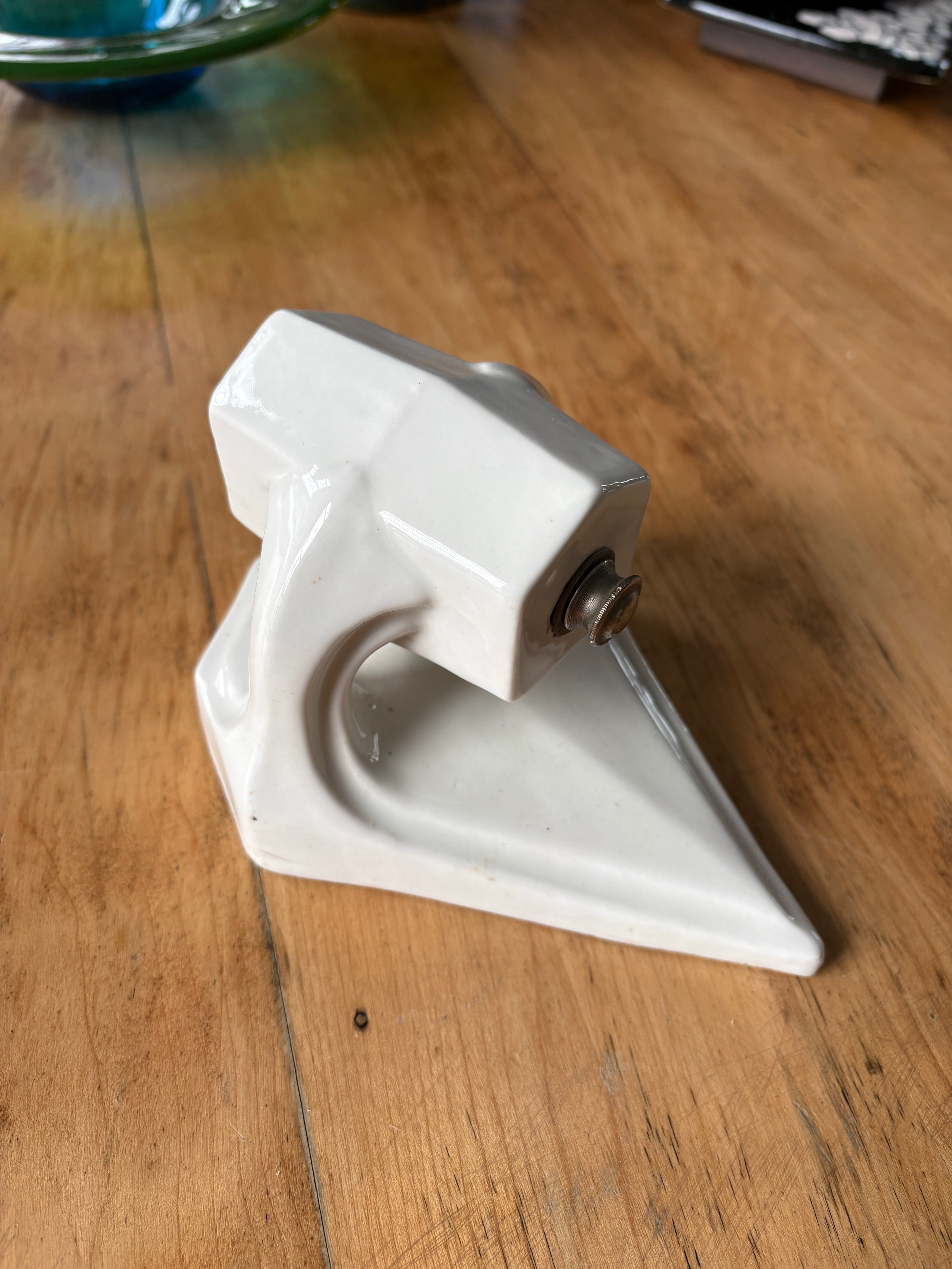 Art Deco White Porcelain Wall Sconces