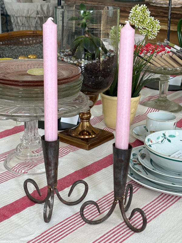 Hand forged candle holders