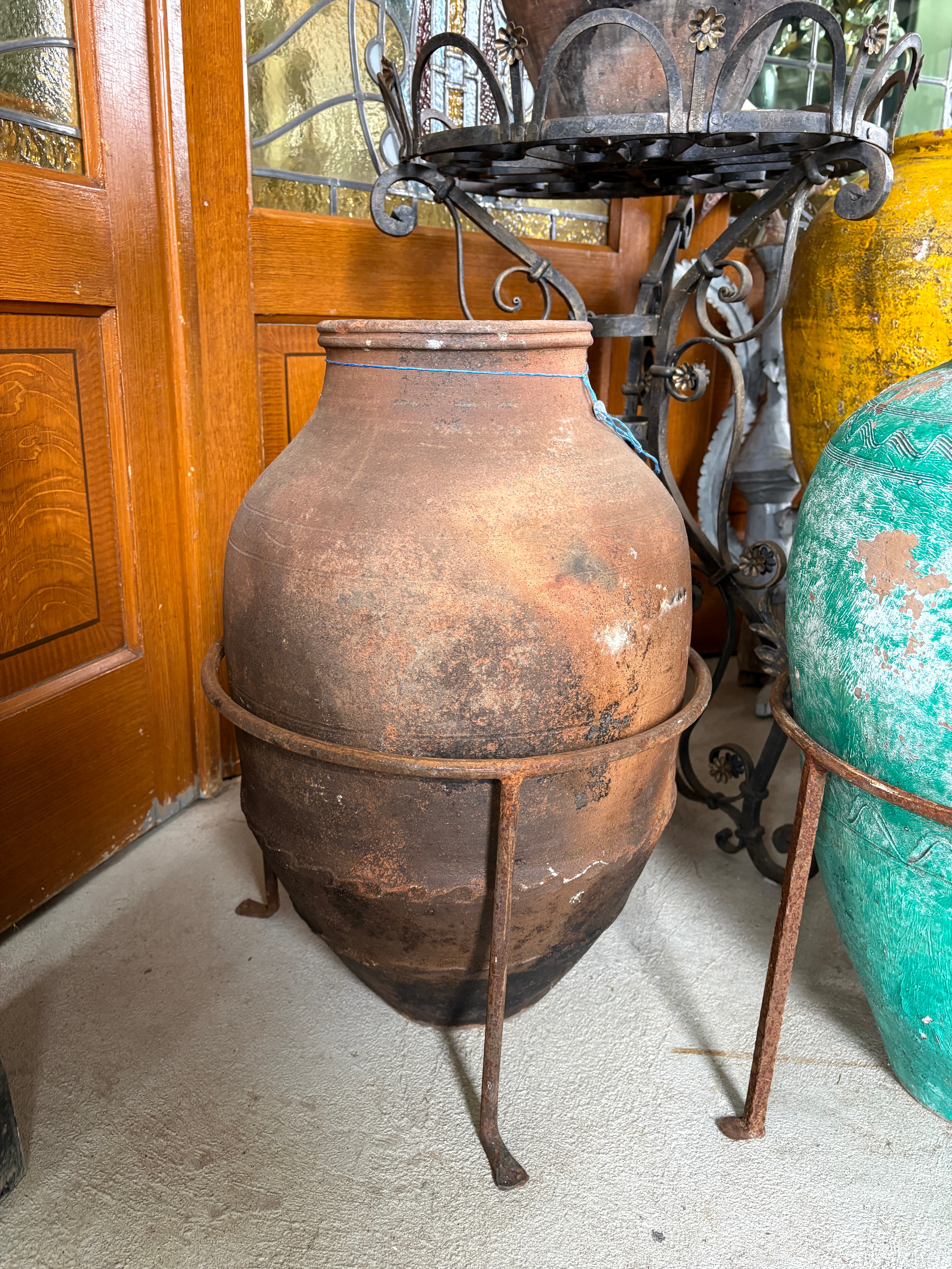 Terra Cotta Olive Pot on Stand
