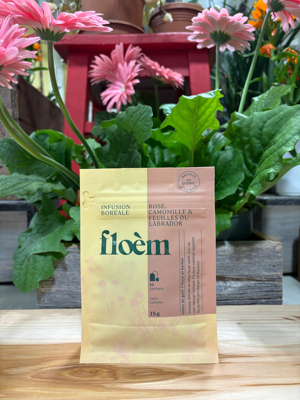 Floem Boreale Infusion Rose, Camomille & Feuilles Du Labrador