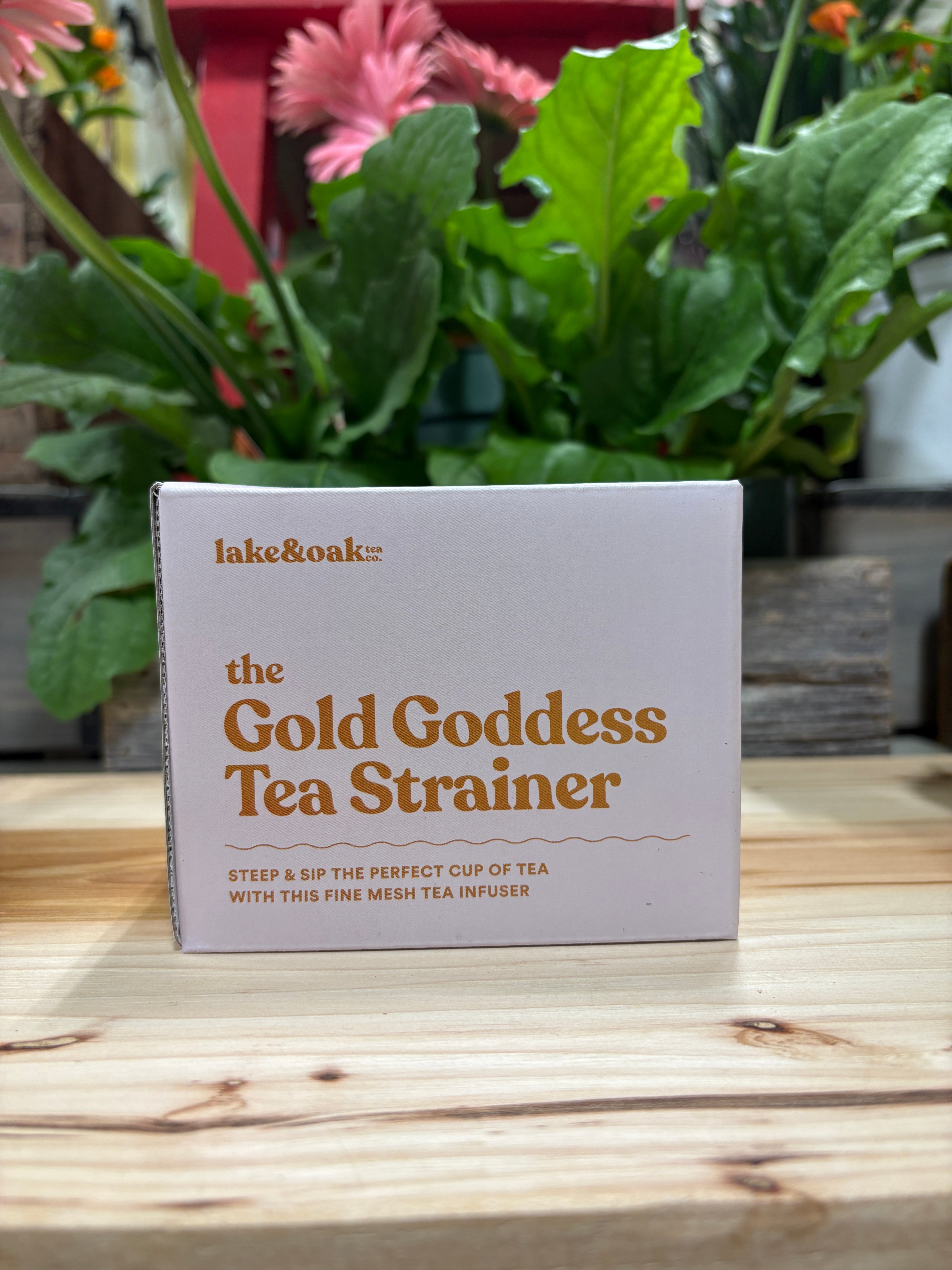 The Gold Goddess Tea Strainer