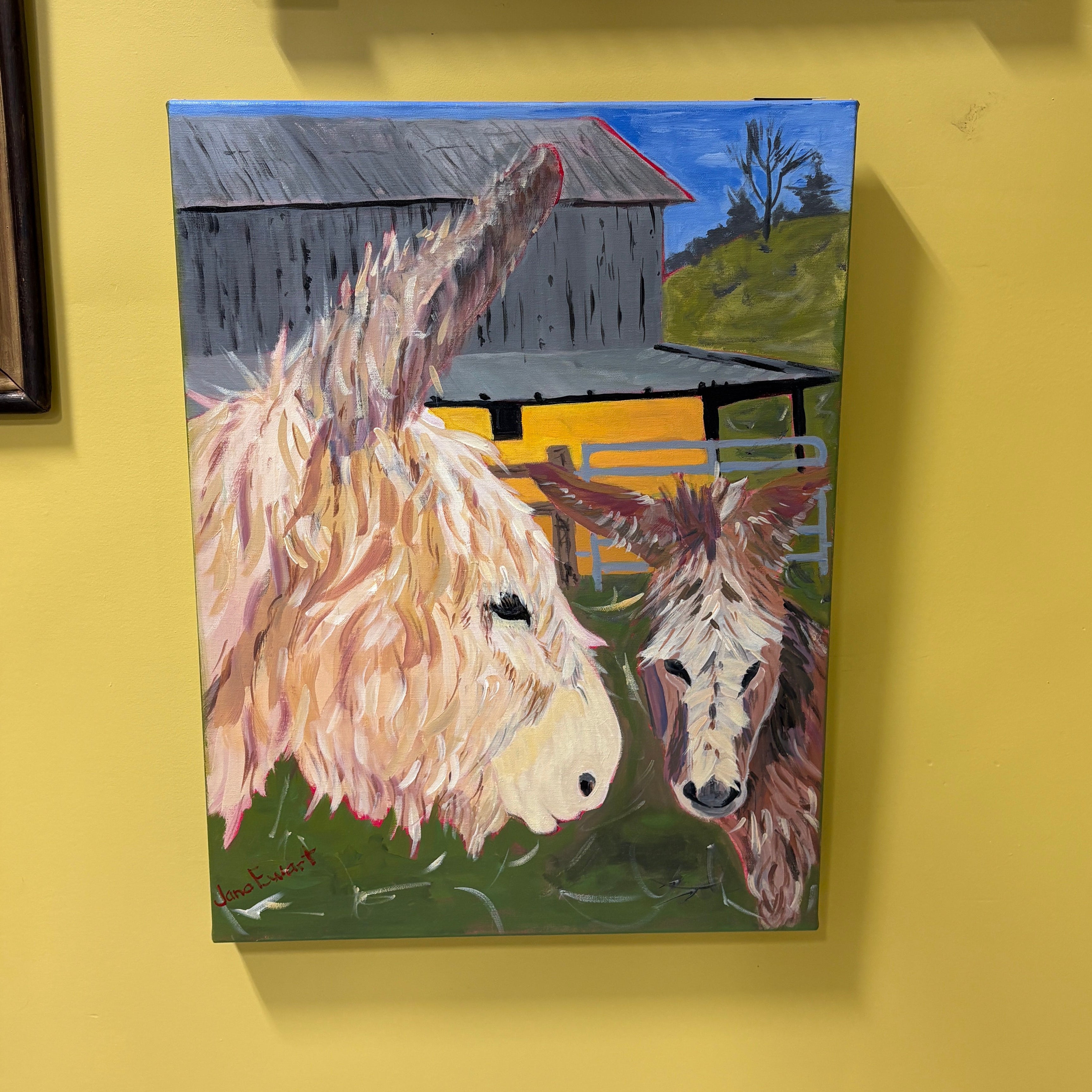 Jana Ewart Acrylic on Canvas - Primrose Donkey Sanctuary