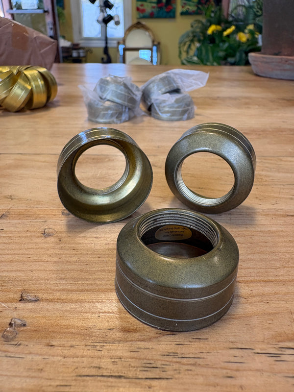 Solid Antique Brass Finish Oil Lamp Collar.