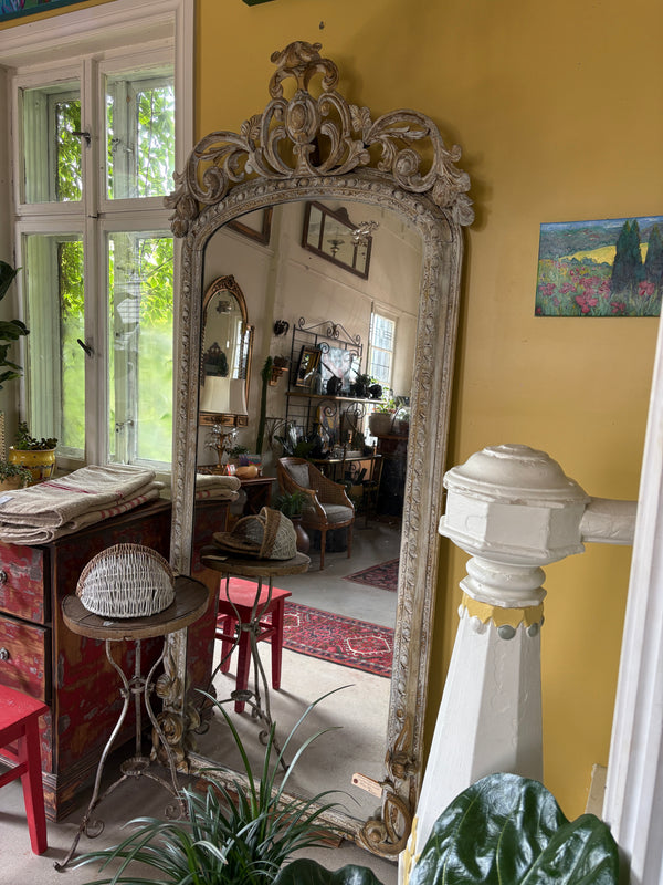 Antique Rococo Trumeau/Pier Mirror