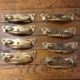 Set of 8 Antique Brass Pulls