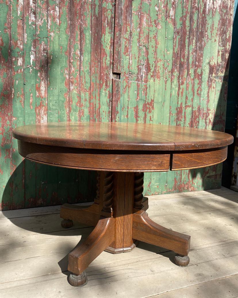 antique oak table round