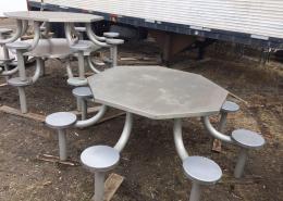 Old Stainless steel prison/cafeteria table
