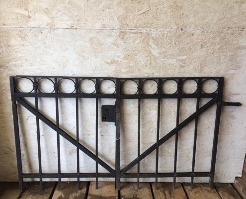 Old wrought iron double garden gates.