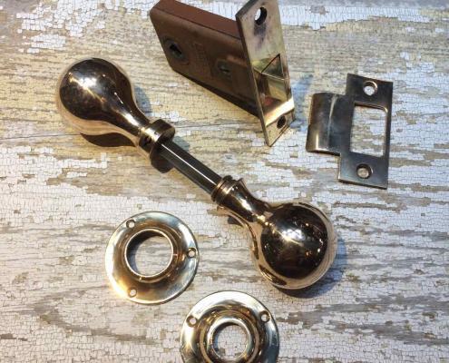 Brass Knobs and Mortise Latch