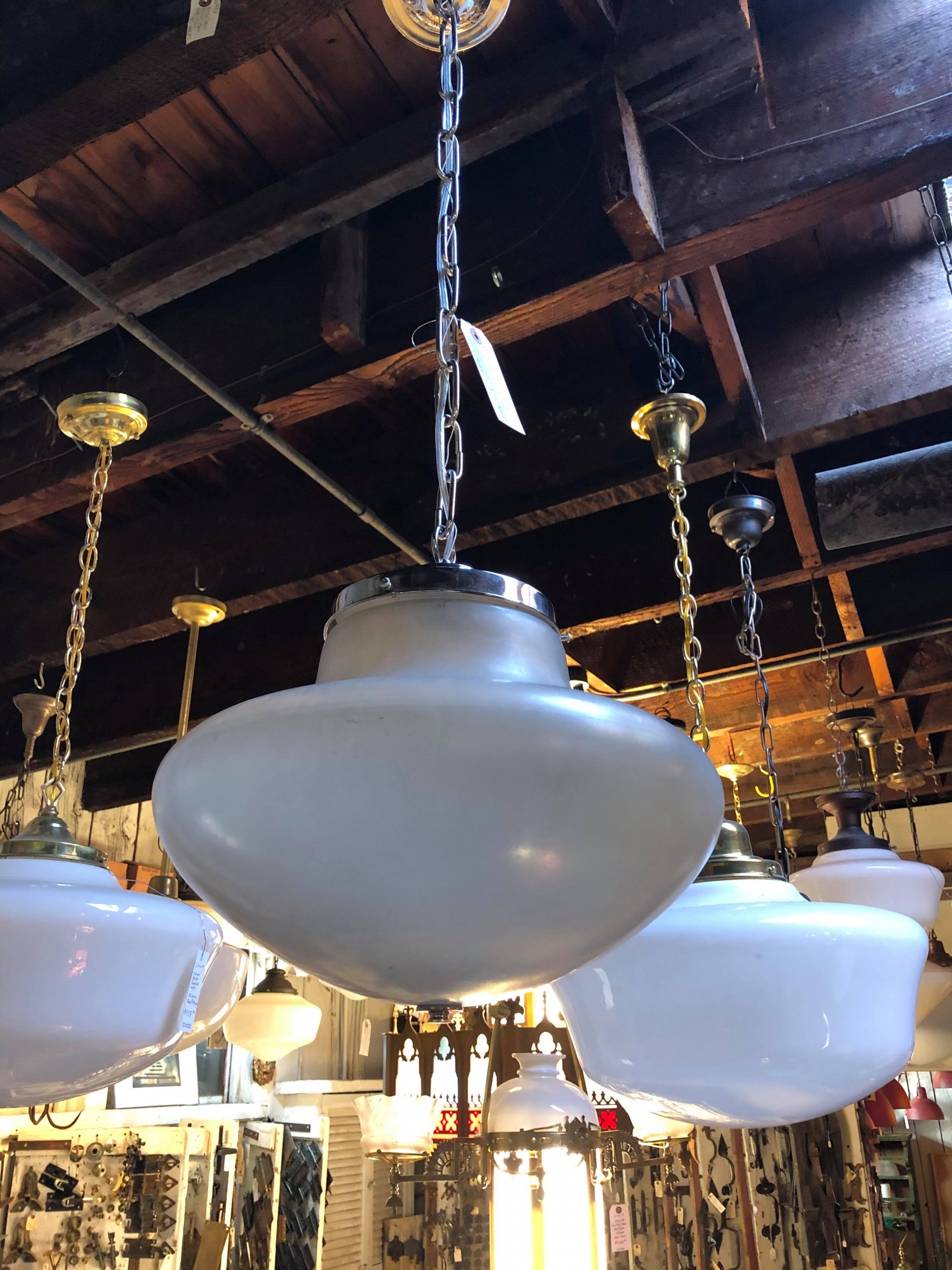 Vintage Frosted Glass Fixture