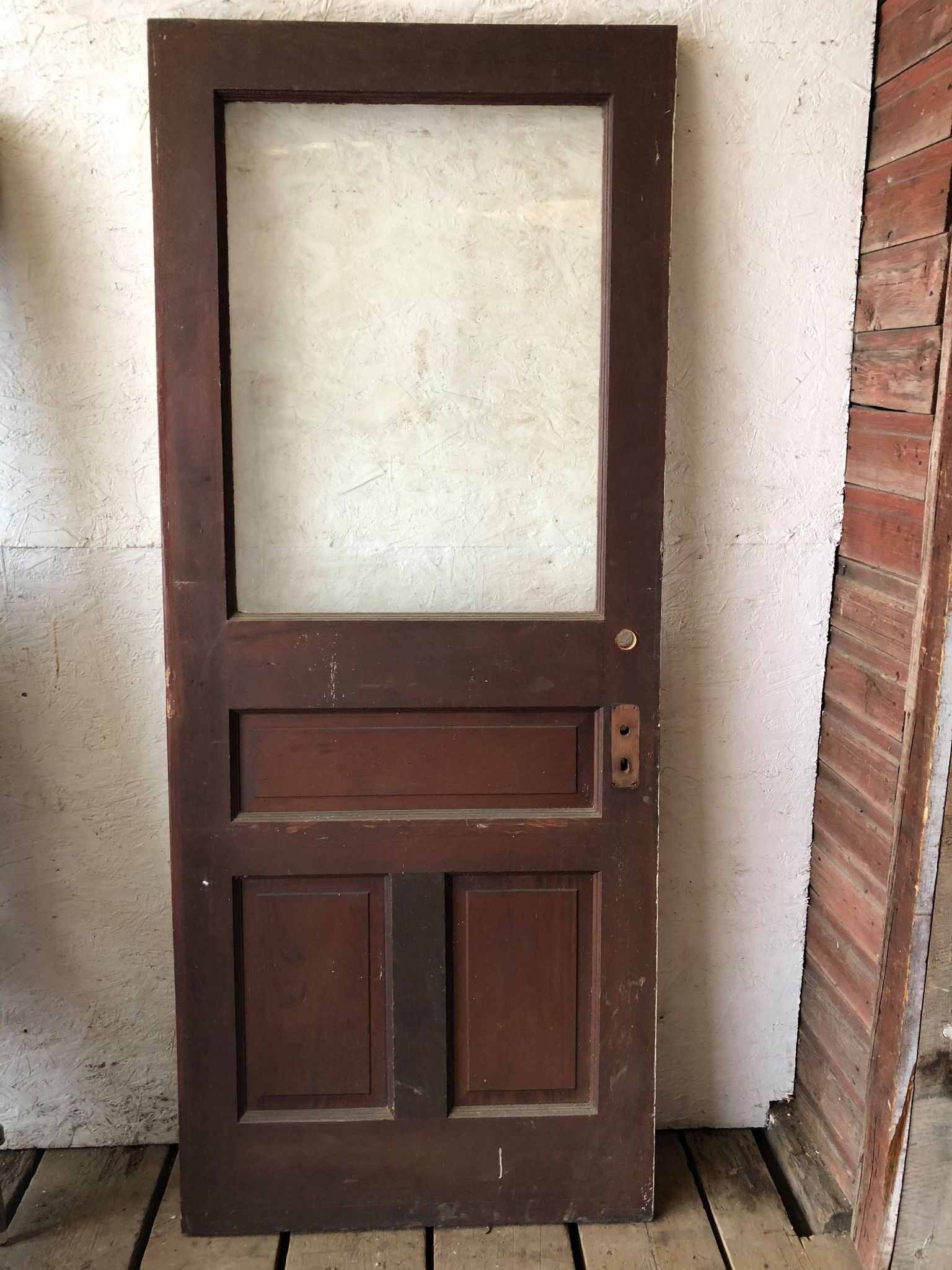 Antique glazed exterior door