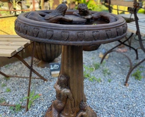 Vintage Style Mermaid Bird Bath