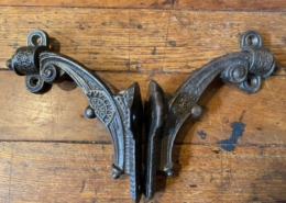 Pack of 3 Buckingham Ornate Coat Hooks Antique Iron by Ironmongery World