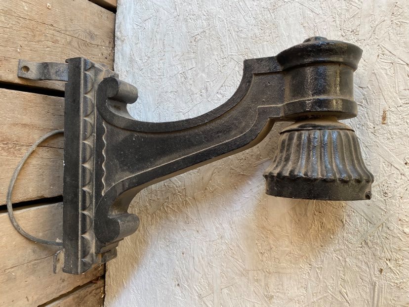 Antique Cast Iron Exterior Wall Sconce