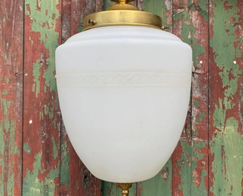 Vintage Frosted Etched Semi-Flush