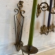 Vintage Nickel Plated Candle Sconce