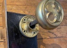 2 available Antique Vintage Brass Door Thumb Turn Knob Doorknob Lock Key Latch 