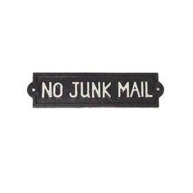 Cast iron no junk mail sign