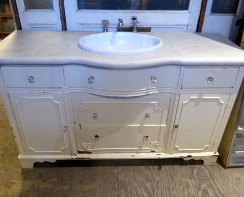 Large vintage marble vanity