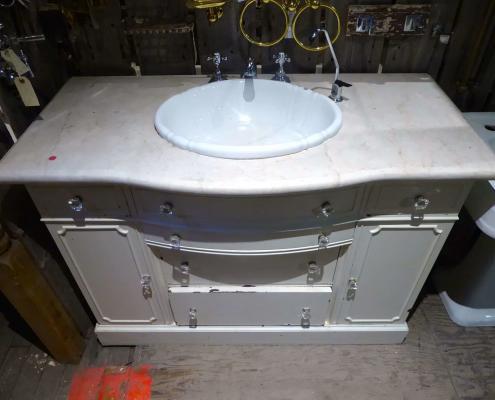 Charming antique bathroom vanity