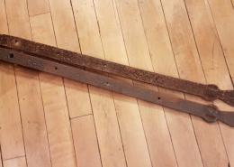 Antique iron strap hinges