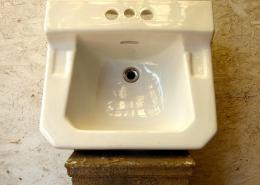 Vintage wall mount porcelain sink